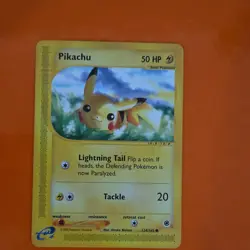 Nintendo Pokemon TCG Expedition Base Set Pikachu 124/165 Reverse Holo ENG 50 - Image 1