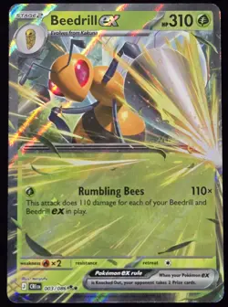 Pokemon TCG: Chaos Rising - Beedrill ex (003/086) Double Rare Holo - Image 1