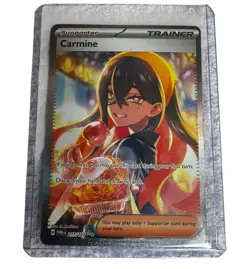 Pokemon TCG Twilight Masquerade Trainer Carmine Full Art 217/167 Rare - Image 1