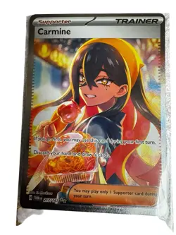 Pokemon TCG Twilight Masquerade Trainer Carmine Full Art 217/167 Rare - Image 2