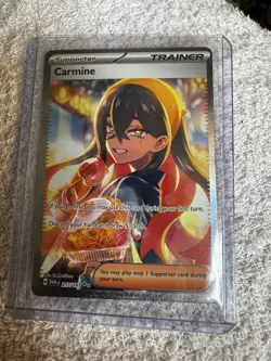 Pokemon TCG Twilight Masquerade Trainer Carmine Full Art 217/167 Rare - Image 4