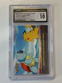 2000 Topps Pokemon #EP12 Here Comes the Squirtle Squad CGC 10 **GEM MINT** PSA - Image 1