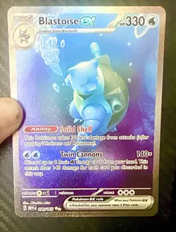 Pokemon TCG Blastoise ex Scarlet & Violet 151 Special Illustration Rare Holo 20… - Image 1