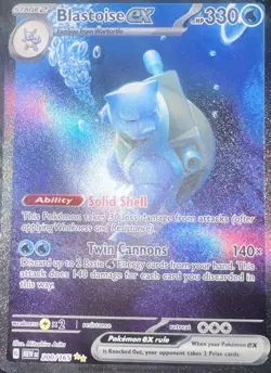 Pokemon TCG Blastoise ex Scarlet & Violet 151 Special Illustration Rare Holo 20… - Image 2