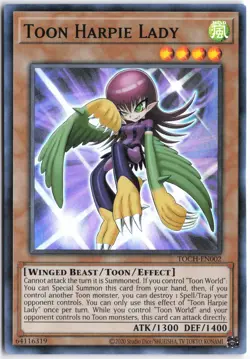 Yugioh - Toon Harpie Lady TOCH-EN002 Unlimited - Toon Chaos - Image 1