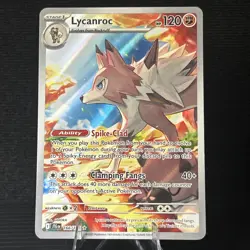 Pokemon TCG Lycanroc Illustration Rare Card 166/159 - Image 1