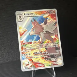 Pokemon TCG Lycanroc Illustration Rare Card 166/159 - Image 3