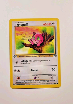 1st Edition Jigglypuff 54/64 Jungle TCG Pokemon Card - LP - Image 1