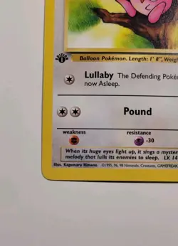 1st Edition Jigglypuff 54/64 Jungle TCG Pokemon Card - LP - Image 5