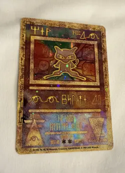 Pokemon Ancient Mew Holo Card + Details Insert Card NEAR MINT - 2000 Movie Promo - Image 2