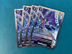 Satellamon BT21-074 Playset World Convergence Digimon Card Game x4 - Image 1