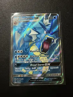 Pokemon Gyarados GX TCG Full Art Holo Card Crimson Invasion 101/111 - Image 1