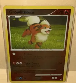 Pokemon TCG Growlithe 73/130 Diamond & Pearl Reverse Holo Card 70 HP Nintendo - Image 1