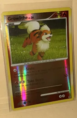 Pokemon TCG Growlithe 73/130 Diamond & Pearl Reverse Holo Card 70 HP Nintendo - Image 2