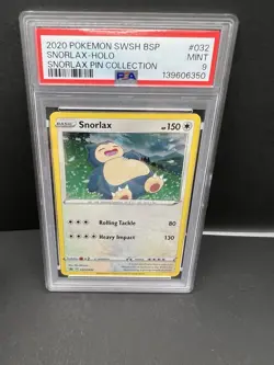 🔥🔥Snorlax SWSH032 HOLO RARE Pokemon Black Star Promo NM 2020 Card PSA 9 - Image 1