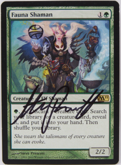 MTG M11 Fauna Shaman Signed Steve Prescott LP - Image 1