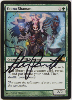 MTG M11 Fauna Shaman Signed Steve Prescott MP - Image 1