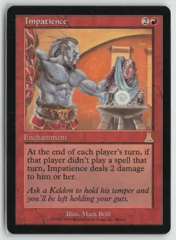 Impatience Lightly Played 88 Urza's Destiny MTG - Image 1