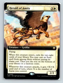 MTG Herald of Amity (Extended Art) R Commander: Secrets of Strixhaven 65 NM - Image 1