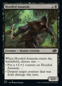 x4 Hooded Assassin C MTG Jumpstart 2022 M/NM, English - Image 1