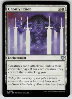 Ghostly Prison Uncommon Commander: Secrets of Strixhaven 146 MTG Near Mint 2026 - Image 1