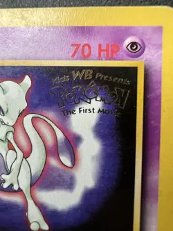 Pokemon TCG Mewtwo Black Star Promo 3 WOTC 1999 WB ‘The First Movie’ Stamp | MP - Image 2