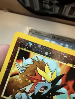 Entei 34 WotC Movie Promo Damaged Crease Left Front Corner Pokemon TCG - Image 3