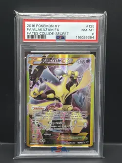 Alakazam EX 125/124 XY Fates Collide 2016 Secret Holo Rare Pokemon Psa 8 - Image 1