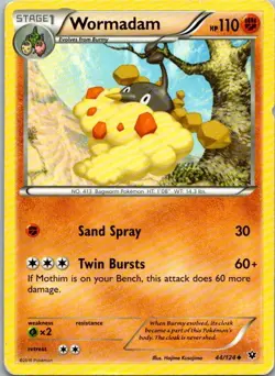 Wormadam 44/124 Uncommon Fates Collide Pokemon Moderately Played - Image 1