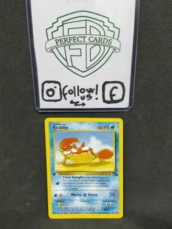 POKEMON FOSSIL 1° EDIZIONE KRABBY COMUNE 51/62 NM- - Image 1