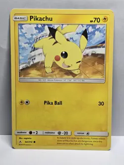 Pokemon TCG Pikachu 54/214 Unbroken Bonds Non Holo Rare Lightly Played - Image 1
