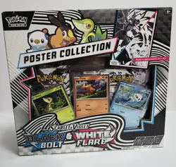 Pokemon TCG Black Bolt & White Flare Unova Poster Collection LOT OF 3 - Image 1
