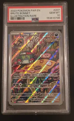 PSA 10 GEM Mint Brute Bonnet 207/182 Illustration Rare - Pokemon PAR SV04 - Image 1