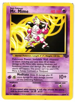 Pokemon TCG Jungle Unlimited Mr. Mime 22/64 DMG - Image 1