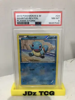 PSA 8 SQUIRTLE #24 REV HOLO. POKEMON B&W PLASMA STORM 2013. POP 13 - Image 3