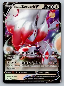 Pokemon TCG SWSH11: Lost Origin Hisuian Zoroark V 146/196 - Image 1
