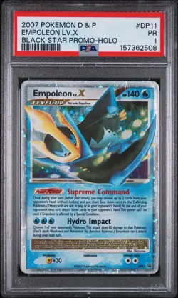 Pokemon Empoleon LV.X DP11 Diamond & Pearl Black Star Promo Holo 2007 PSA 1 🔥 - Image 1