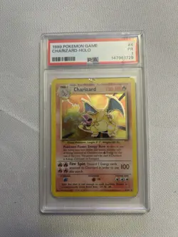 1999 Pokemon Base Set Charizard #4/102 Holo Rare PSA 1 NM - Image 3