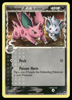 Nidoran M (Delta Species) Dragon Frontiers 57/101 Light Play Common Pokemon TCG - Image 1