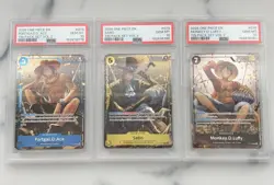 2026 One Piece Tin Pack Vol. 2 Sequential PSA 10 Promo Set - Ace, Sabo, Luffy - Image 1
