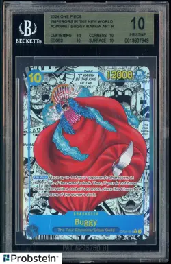 2024 One Piece Emperors in the New World OP09 Buggy Manga Art BGS 10 PRISTINE - Image 1