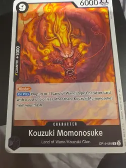 Kouzuki Momonosuke OP16-085 R The Time of Battle Foil English One Piece - Image 1