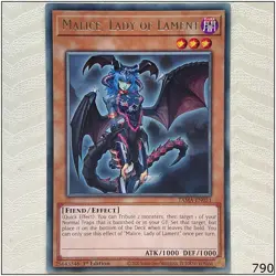 Malice, Lady of Lament - TAMA-EN051 - Rare 1st Edition Yugioh - Image 1
