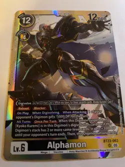 Digimon Card Game Alphamon BT22-063 SR Cyber Eden - Image 1
