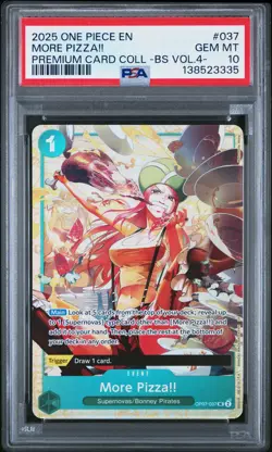 More Pizza!! PSA10 2025 One Piece Premium Best Selection Vol.4 #037 - Image 1