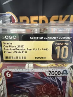 One Piece TCG Shanks P-083 Event Pack Promo CGC 10 - Image 2