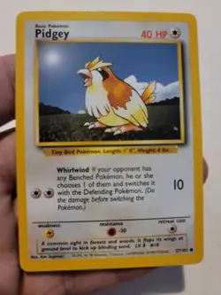 Pokemon TCG Card Vintage 1999 WOTC Game Freak Nintendo Wizards 90s Pidgey - Image 1