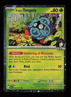 Erika's Tangela 007/217 Cosmic Holo ME: Ascended Heroes Pokemon Card - Image 1