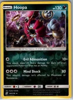 Hoopa 140/236 Reverse Holo SM - Unified Minds - Pokemon Card - NM - Image 1