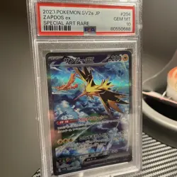 PSA 10 Zapdos ex SAR 204/165 sv2a Pokemon Card 151 Japanese 2023 Gem Mint - Image 1